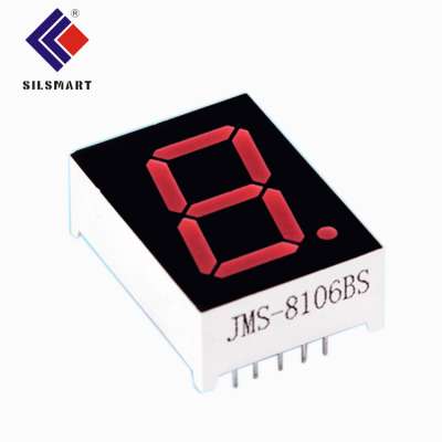 Silsmart 7 segment display 0.8 inch 1 digit 7segment led display 0.8 inch digital display tube red high quality led chip segment