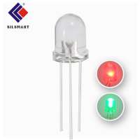 Silsmart factory  high bright  R&G water clear LED diode F8 dual color  led